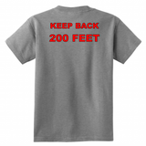 FDNY Painting by Yoko Komori Olson 2-SIDE YOUTH T-Shirt KEEP BACK 200 FEET