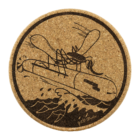Disney PT Boat Mosquito Emblem Cork Drink Coasters (4 pcs)