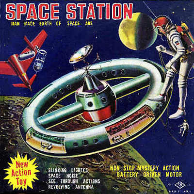 Giclee Print of the Box-Art from the Rare SH Horikawa NASA Space Station Toy