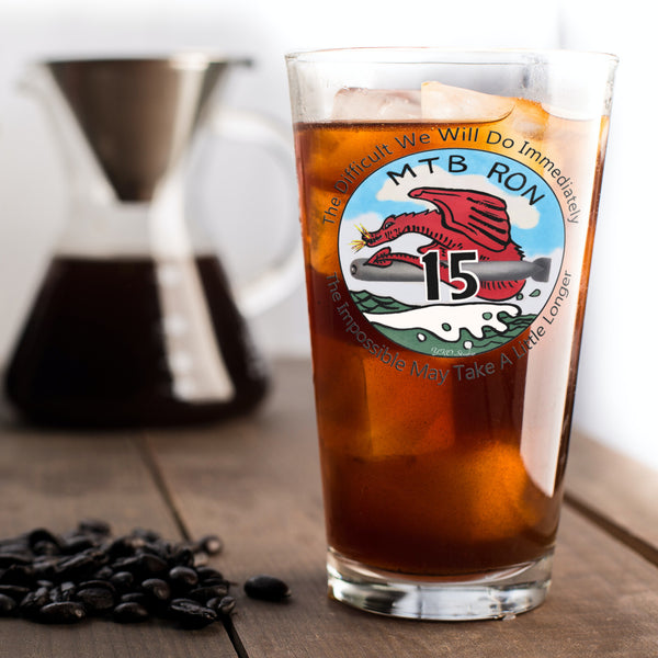 PT Boat Squadron RON 15 Pint Beer Glass