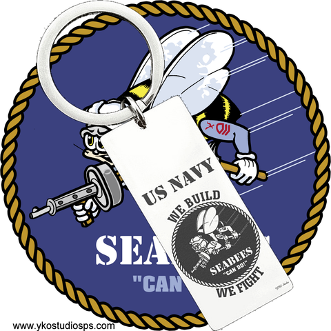 US NAVY SEABEES Keyring