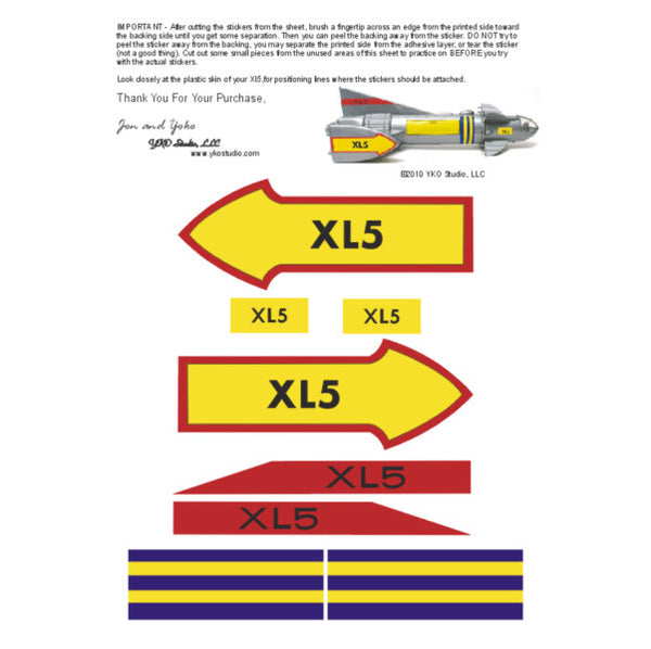Museum Quality Reproduction Original MPC Fireball XL5 Sticker Set