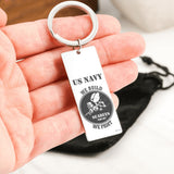 US  NAVY SEABEES We Build We Fight Keyring
