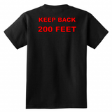 FDNY Painting by Yoko Komori Olson 2-SIDE YOUTH T-Shirt KEEP BACK 200 FEET