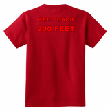 FDNY Painting by Yoko Komori Olson 2-SIDE YOUTH T-Shirt KEEP BACK 200 FEET